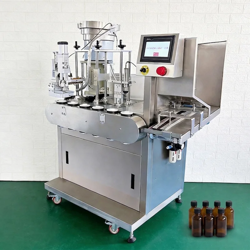 100Ml plastic bottle/cap automatic filling and capping machine | Suitable for cosmetics, food,essential oil,lubricant industries