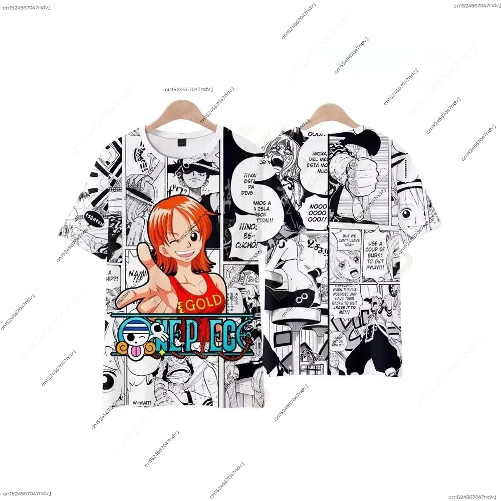 قطعة واحدة لوفي ثلاثية الأبعاد مطبوعة تيشيرت صيفي الكبار الرجال/النساء الشارع الهزلي نمط ملابس الفتيان/الفتيات مضحك الكرتون قصيرة الأكمام بلايز