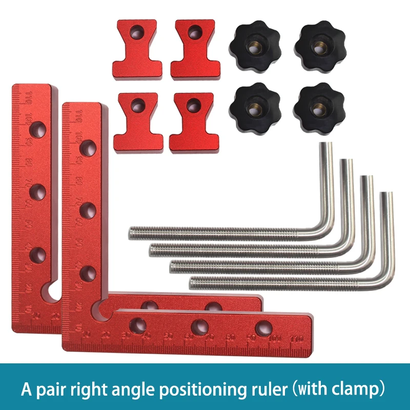 hit productCarpenter Right Angle Ruler 90 Degree L-shaped Auxiliary Square Aluminium Alloy Positioning Plates Fixing Woodworking