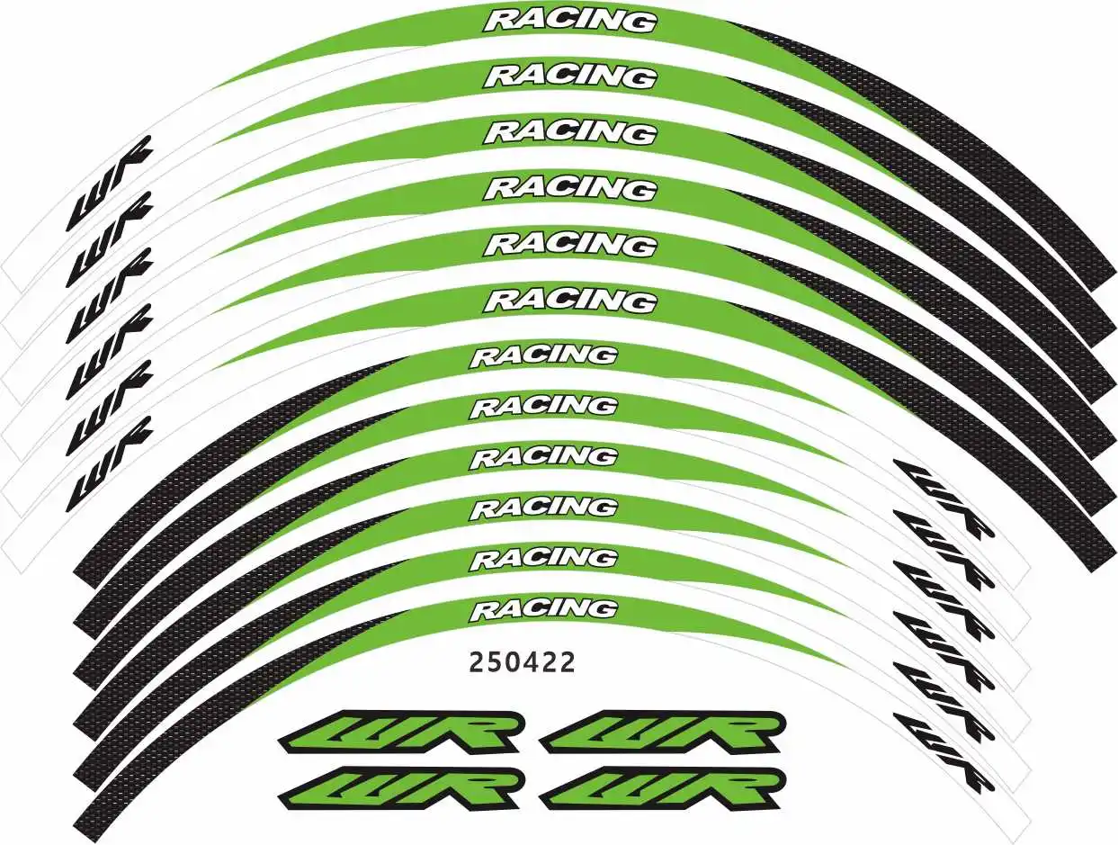 Motorcycle tire inner ring reflective stripe stickers multicolor waterproof decals for YAMAHA WR 250R WR 250F WR 450F