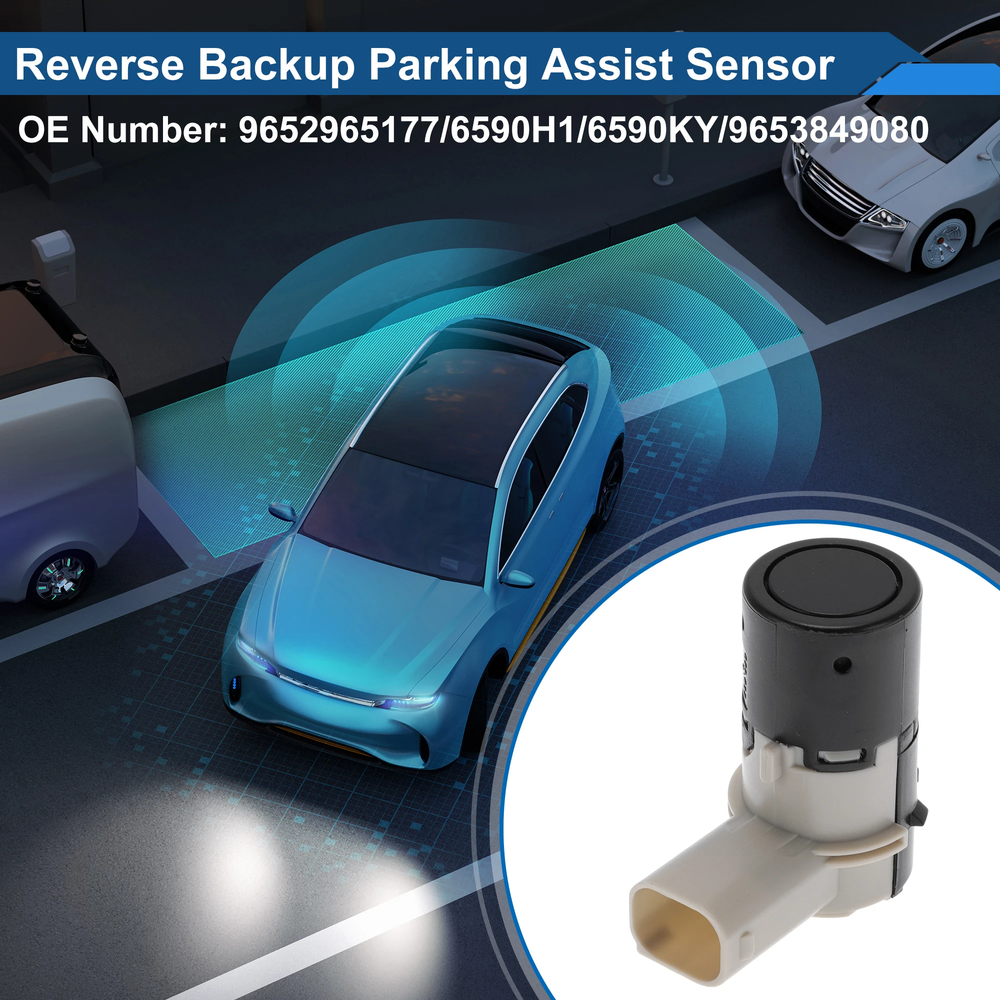 UXCELL No.9652965177 Reverse Backup Parking Sensor for Citroen C4 Coupe 2004-2011 Black