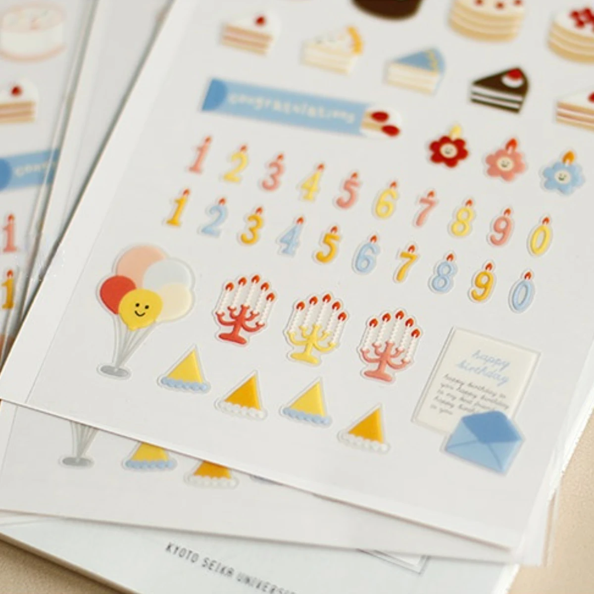 Korean Import Brand Suatelier Kawaii Birthday Cakes Candles Stickers Scrapbooking Diy Diary Stationery Sticker Cute view 5