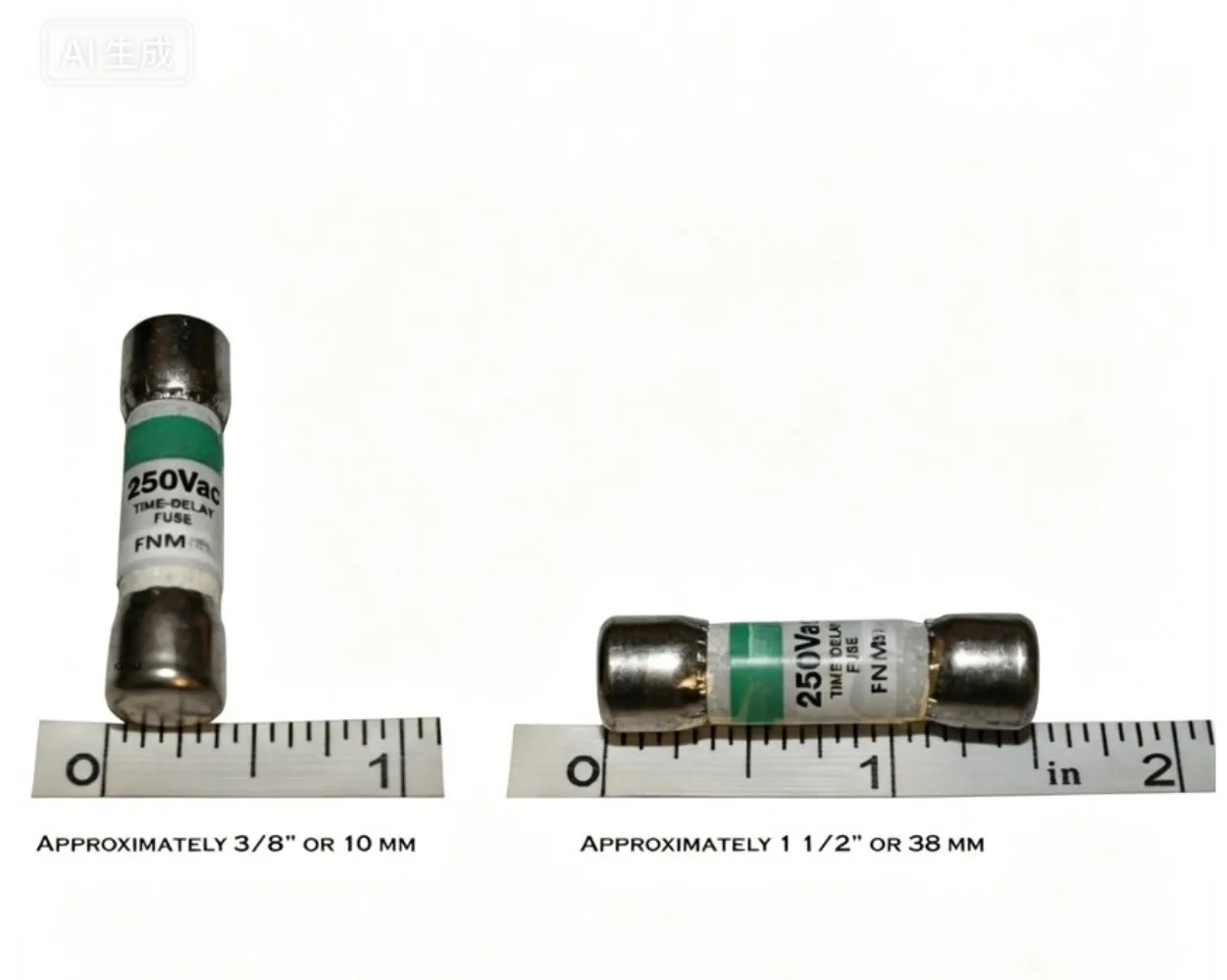 FNM-3-1/2 Dual Element Time Delay Fuse, 3.5 Amp 250VAC Cartridge Fuse FNM3-1/2 1 Piece