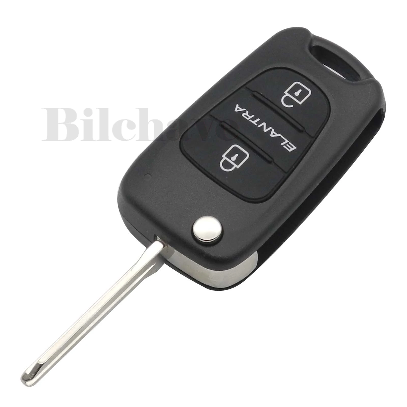 

jingyuqin 10pcs/Lot For Hyundai ELANTRA Keyless Entry FOB 3 Buttons Flip Folding Remote Car Key Shell With Uncut Blade