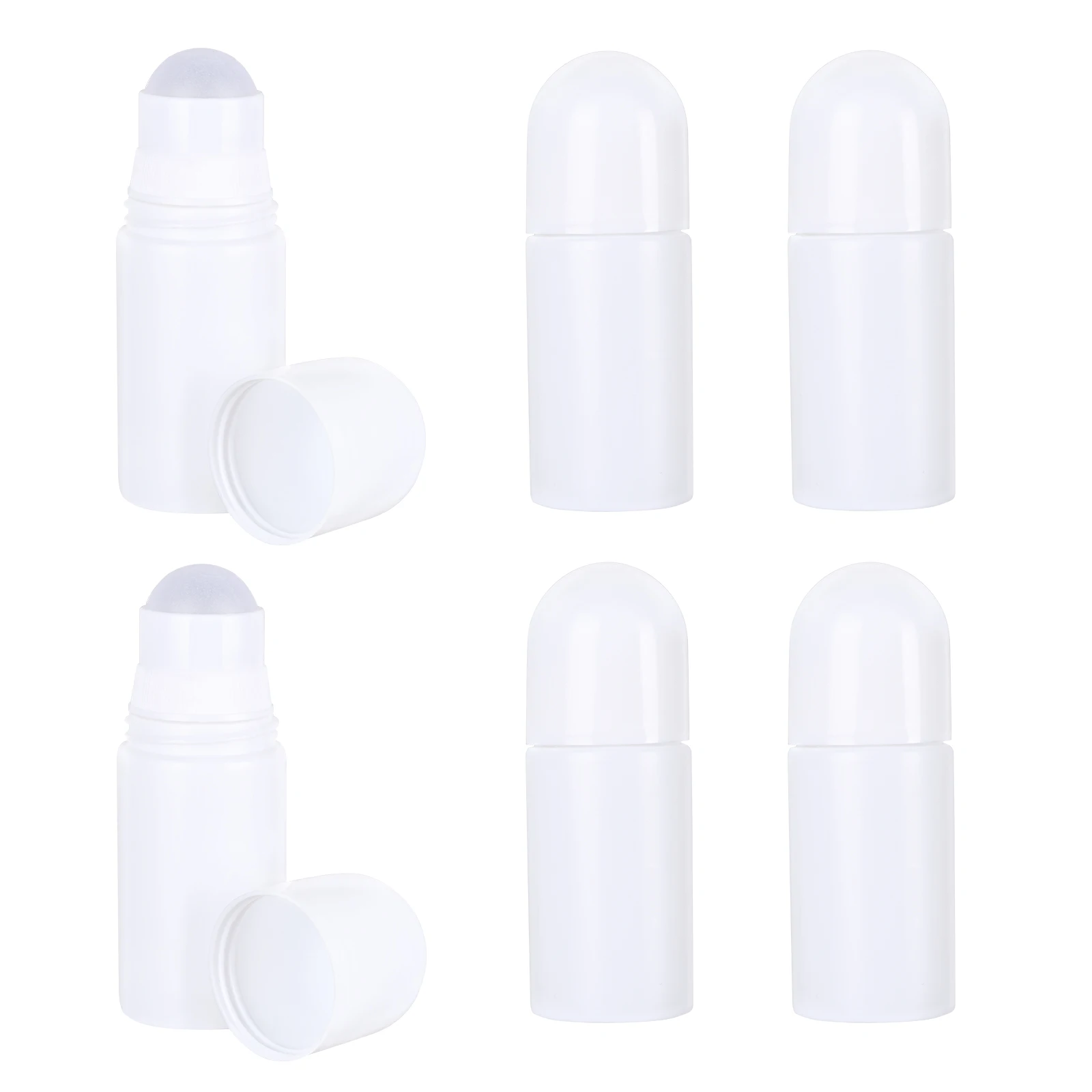 3Pcs Plastic Roller Bottles 50ML Empty Refillable Rollerball Bottle for DIY Deodorant Essential Oils Perfume Cosmetics