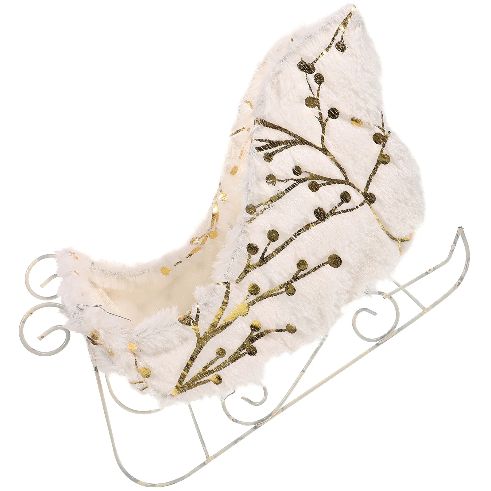 

Christmas Sleigh Decor Lightweight Xmas Tabletop Sleigh Decoration Home Party Festival Diy Scene Prop