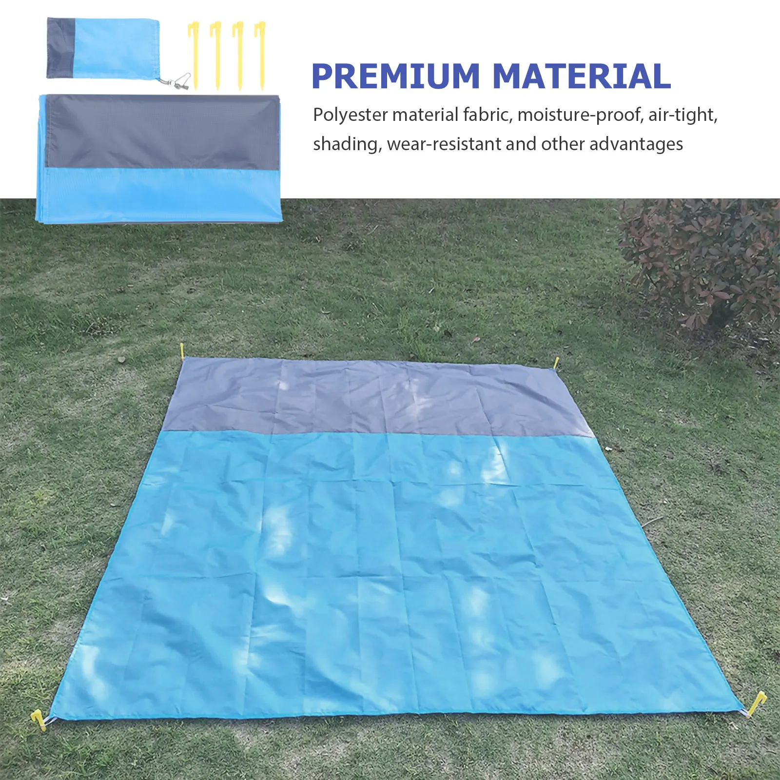 

Foldable Waterproof Picnic Blanket Portable Outdoor Camping Cushion Pool Ground Cloth for Beach Hiking Pool Ground Cloth