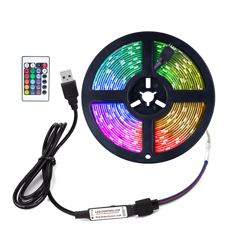 STTL 3M 90LEDs SMD 5050 TV Strip Light Custom Design 1M 2M 3M 4M 5M Remote Control RGB Strip Light for TV Backlight