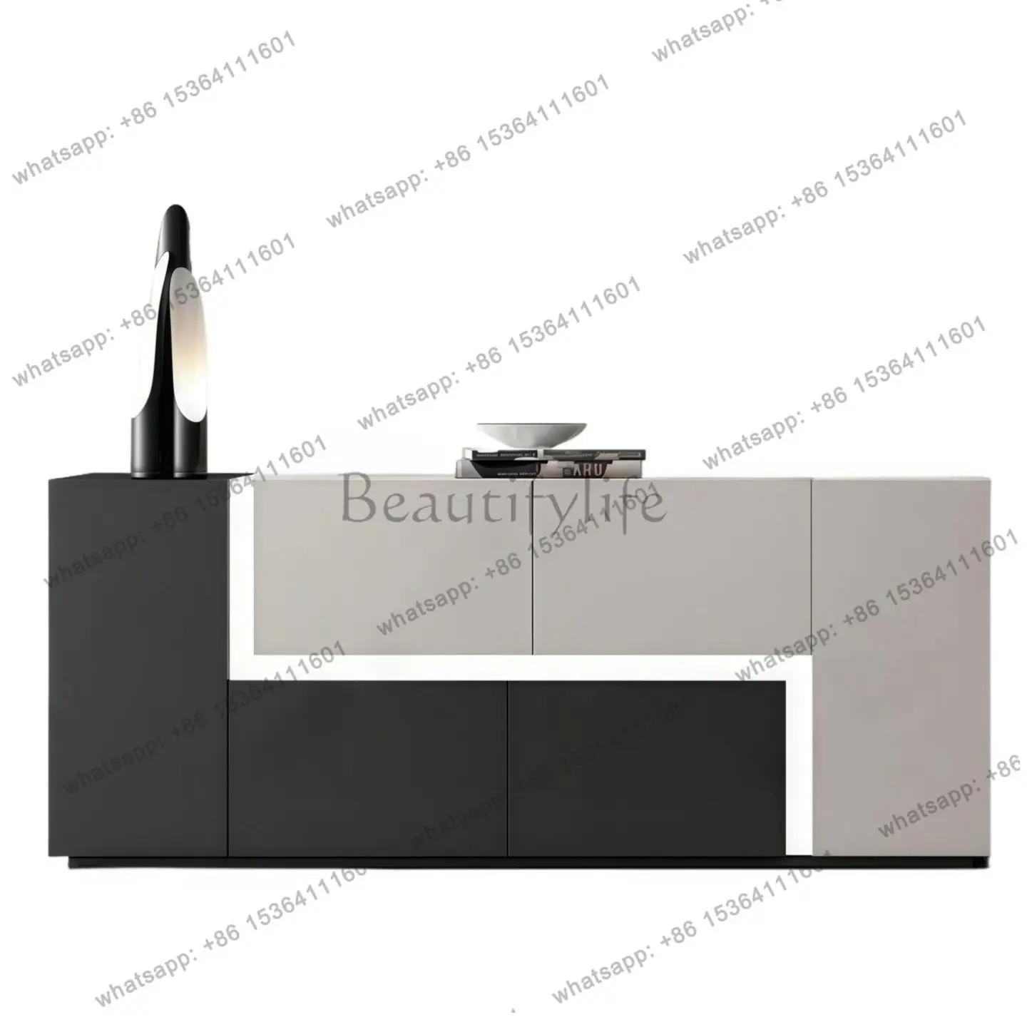 Medieval style paint meal side entrance cabinet living room wall storage decorative cabinet