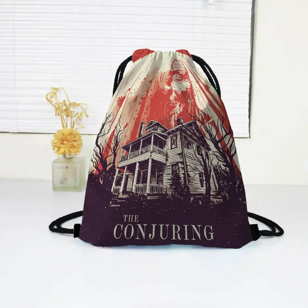 حقيبة ظهر برباط مطبوعة من سلسلة C-Conjuring حقيبة تخزين محمولة للياقة البدنية على الشاطئ وحقيبة قماش أشتات رياضية