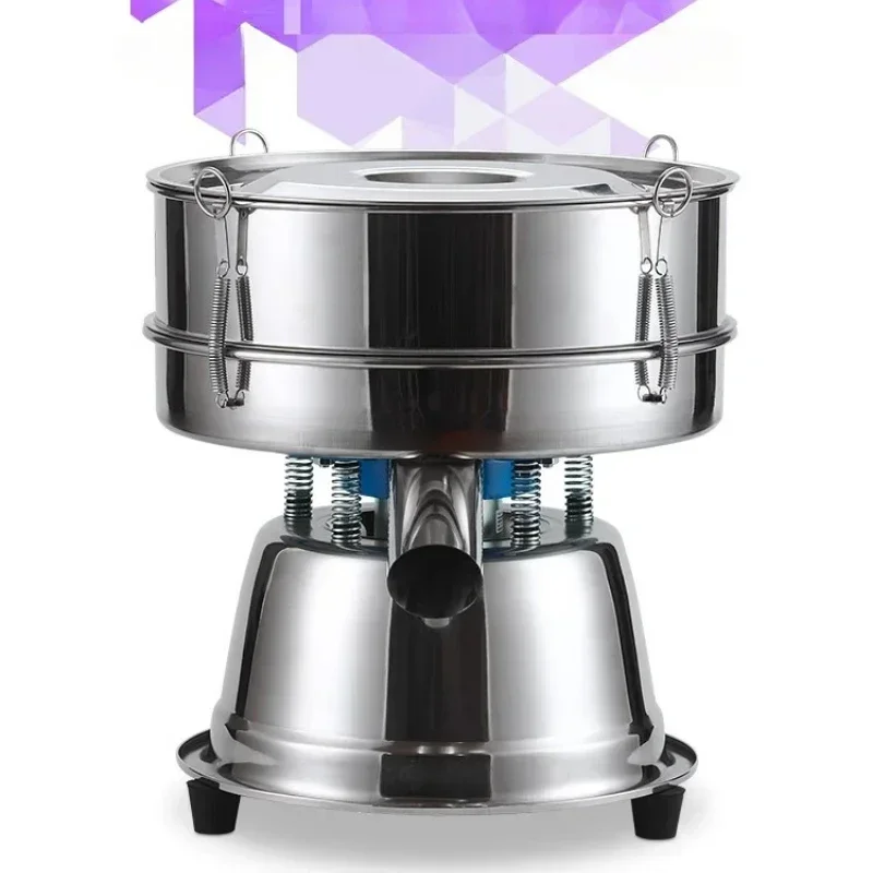 Electric Screen Stainless Steel Powder Vibration Screening Machine Laboratory Multifunction Sieve Shaker 40cm Diameter//AC 220 V
