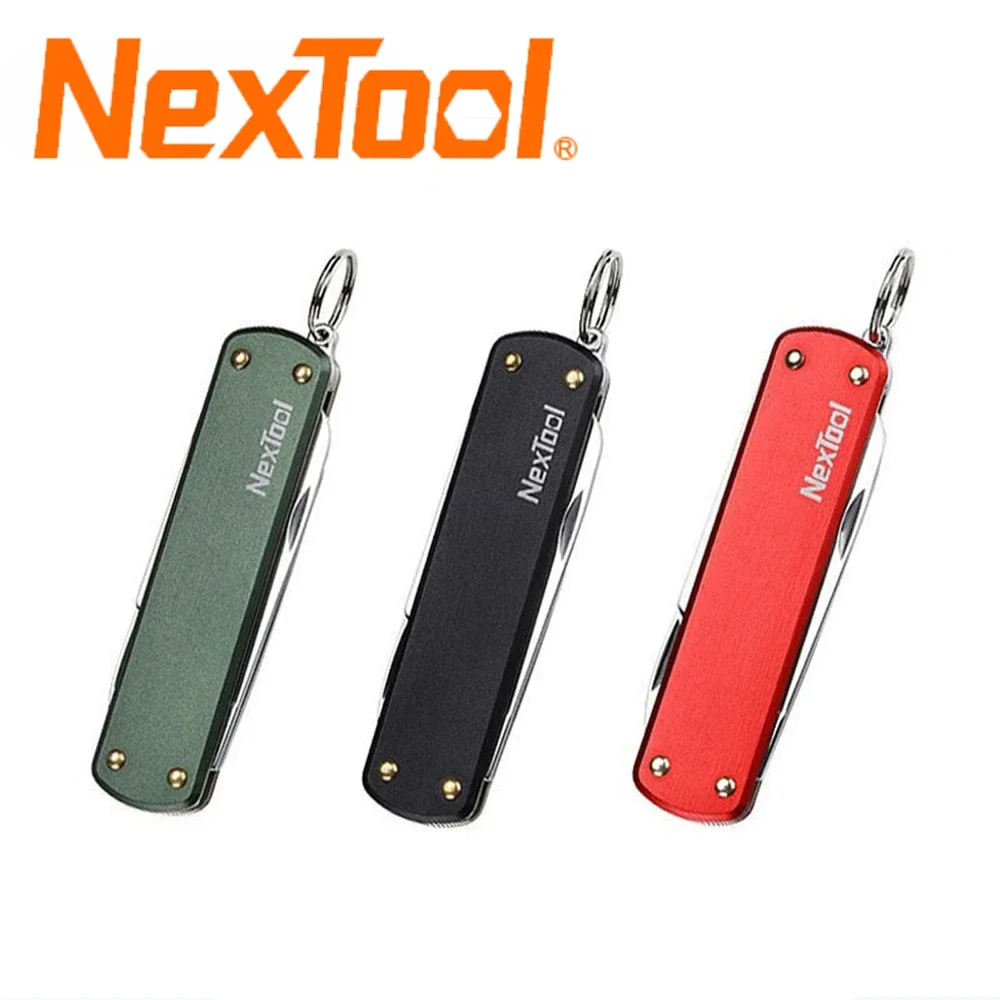 Nextool outdoor mini klappbares multifunktion ales messer mini schere kleiner schrauben dreher 64,5mm taschen messer kreatives werkzeug nagel feile