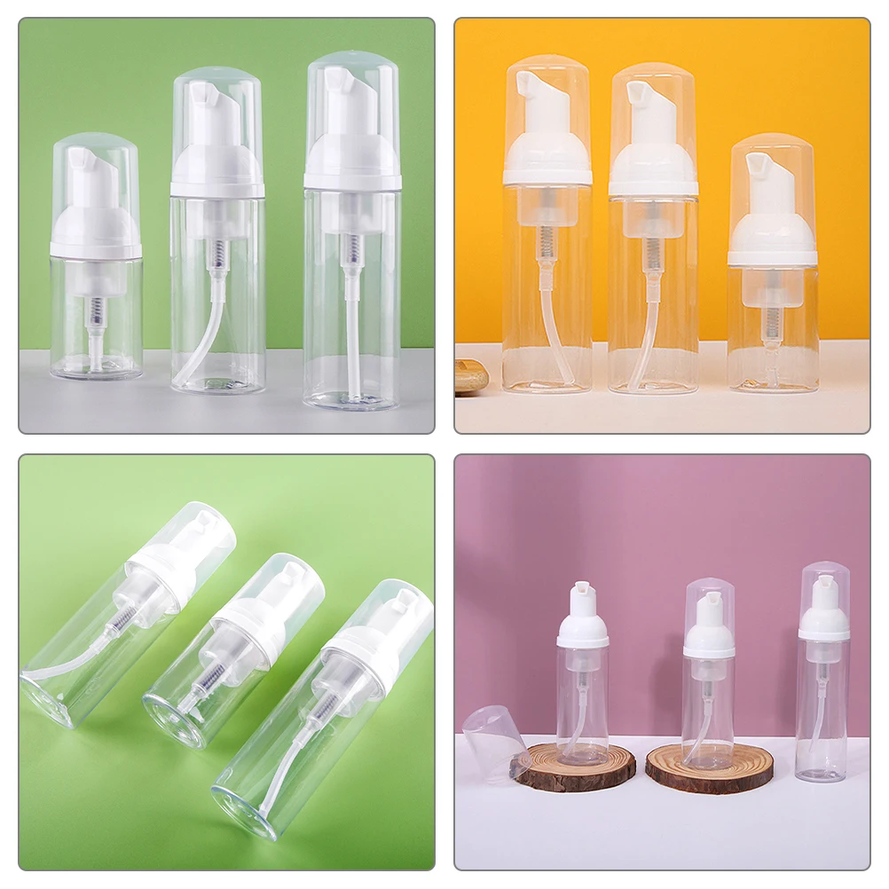 

Foaming Bottles 40ml 50ml 60ml White Travel Size Refillable Empty Foam Soap Dispenser Portable Shower Cleanse Storage