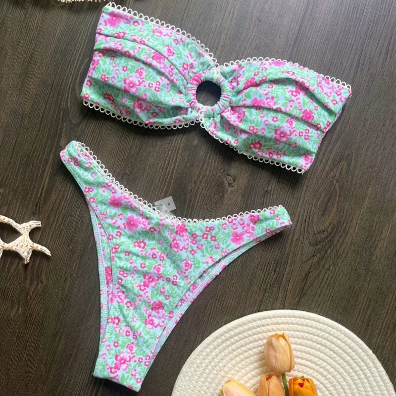 

Сексуальные бикини с принтом 2025, женские купальники, пляжная одежда с эффектом пуш-ап, купальные костюмы, бразильский комплект бикини, купальщица в бассейне