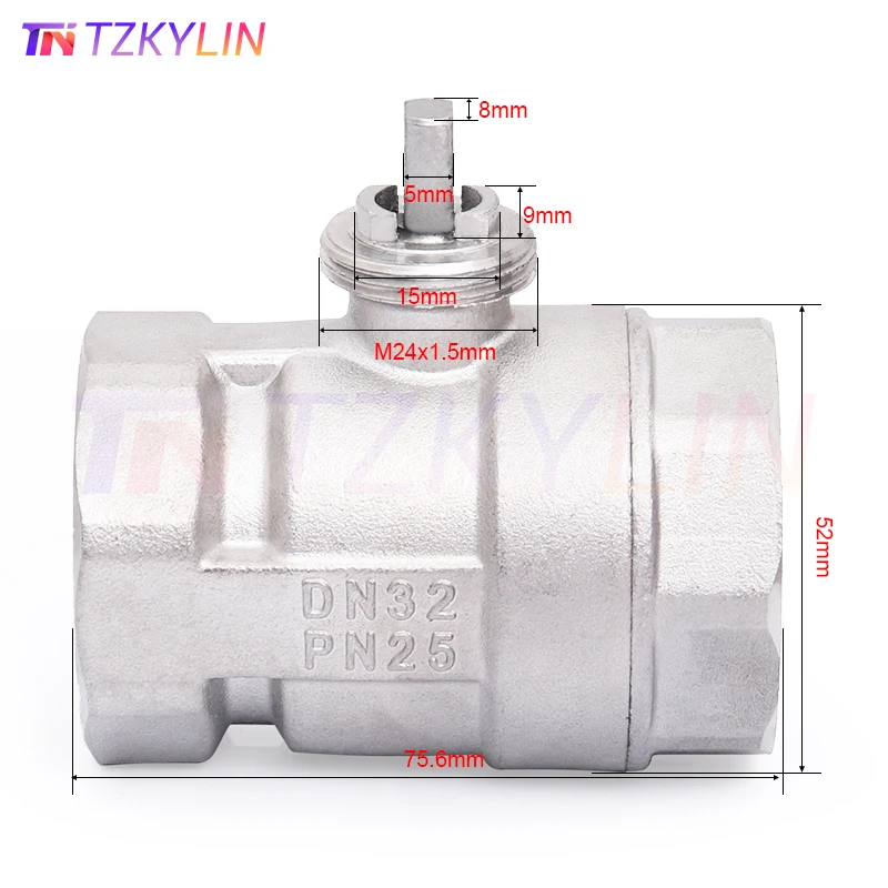 1-1/4" Stainless Steel Electric Ball Valve Body Two-Way Valve Body Internal Thread DN32
