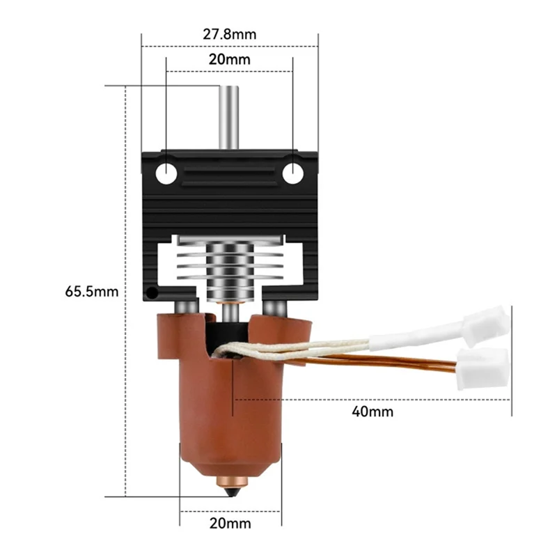 Комплект Hotend AC56-K1 — быстросменное сопло, встроенная замена горячего конца экструдера для 3D-принтера K1 MAX, K1C