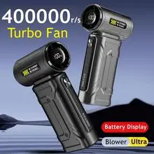 

New Violent Fan Dust Blowing Brushless Ultra Turbo Fan Jet Battery Display High-Speed Handheld Powerful Blower Low Noise Fan