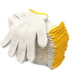 KF Cotton Polyester String Knit Shell Safety Protection Work Gloves for Painter Mechanic Industrial Warehouse Gardening Construc