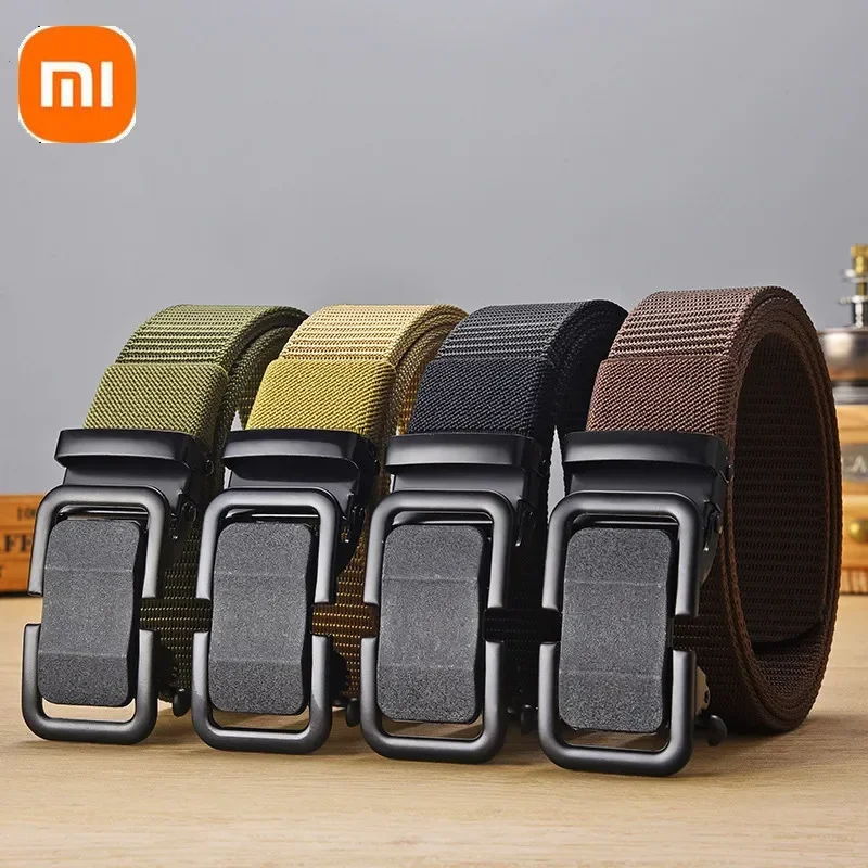 Xiaomi Mijia Metal Automatic Toothless Buckle Casual Versatile Nylon Canvas Belt Breathable Pant Straps Xiaomi Official Store