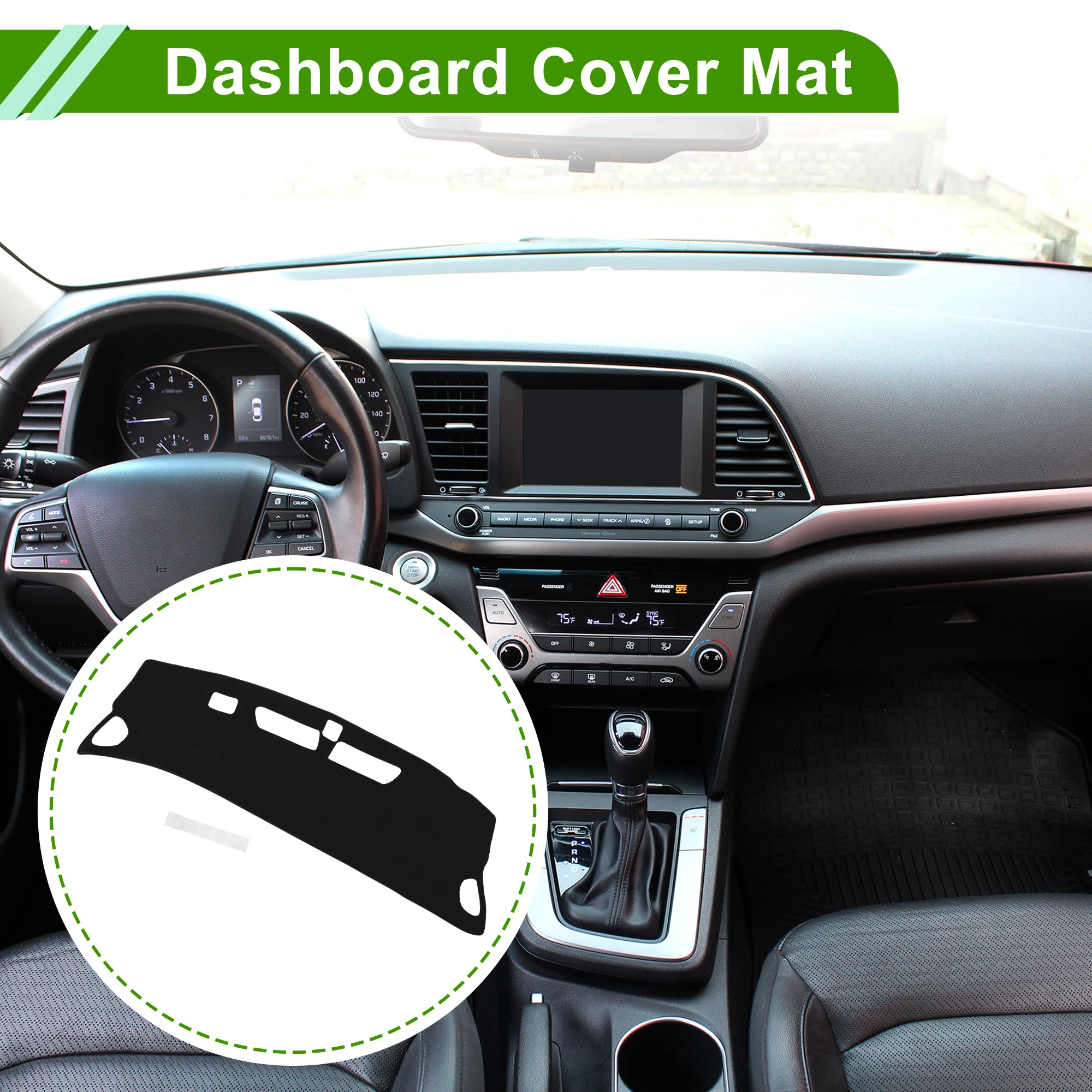 

Чехол на приборную панель UXCELL для Buick Encore GX 2024-2025, черный, 1 шт., противоскользящий