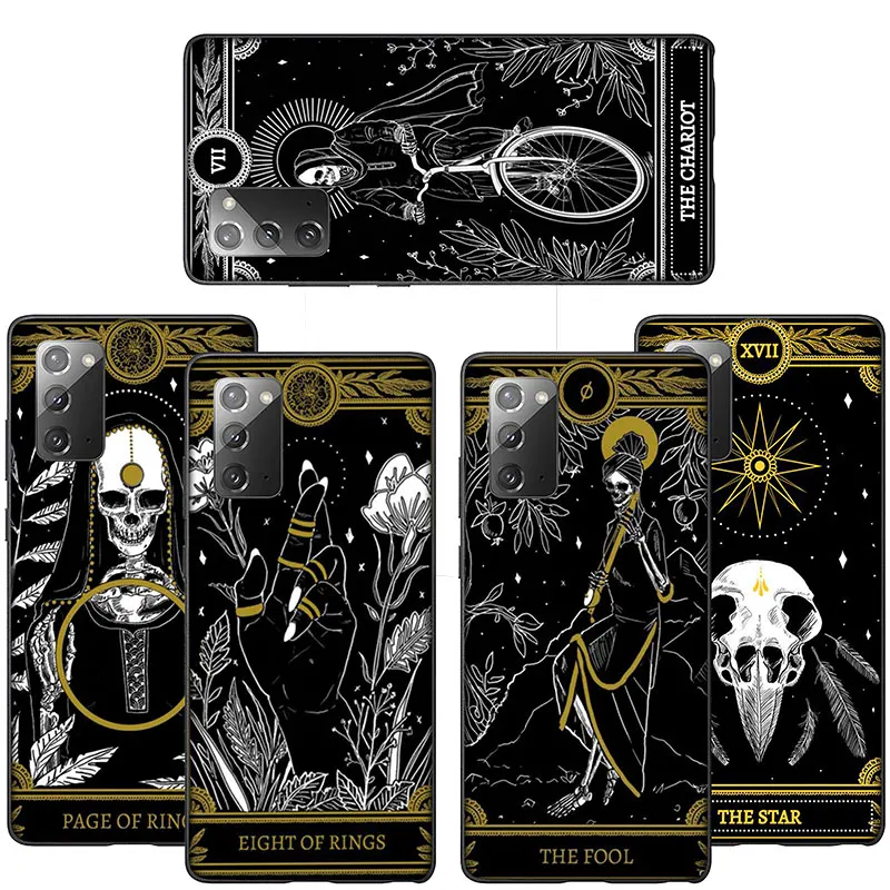 FL125 Moon Tarot Card Divine Skull NEW Phone Case for iPhone 16 15 14 13 7 8 Pro Max Mini Plus