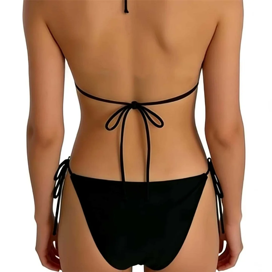 Beads Starfish Neckholder-Bikini, Damen-Badeanzug, zweiteiliges Bikini-Set, hoch geschnittene Beine, Badebekleidung, Badeanzug, Schwimmanzug V8025 – Detail 3