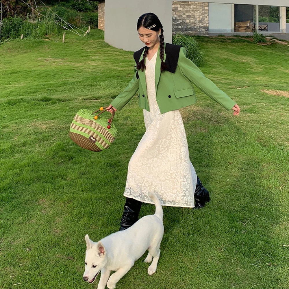 

Tesco корейский стиль пиджак короткий женский пиджак весна и лето женская повседневная одежда верхняя одежда пальто