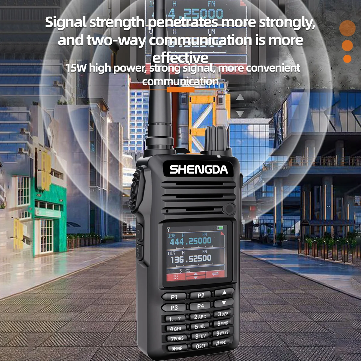 SD-DP4600トランシーバー ワンキー周波数マッチングスキャン sos 高出力 U/Vバンド 防水 LCDディスプレイ