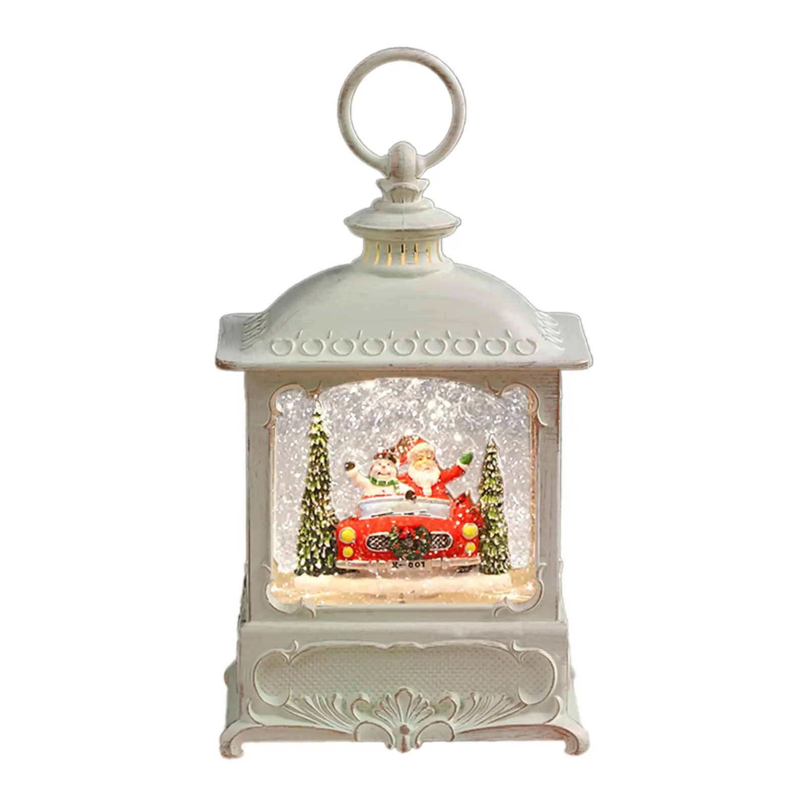 Christmas Music Box Lighted Christmas Globe Lantern for Party Desktop Indoor