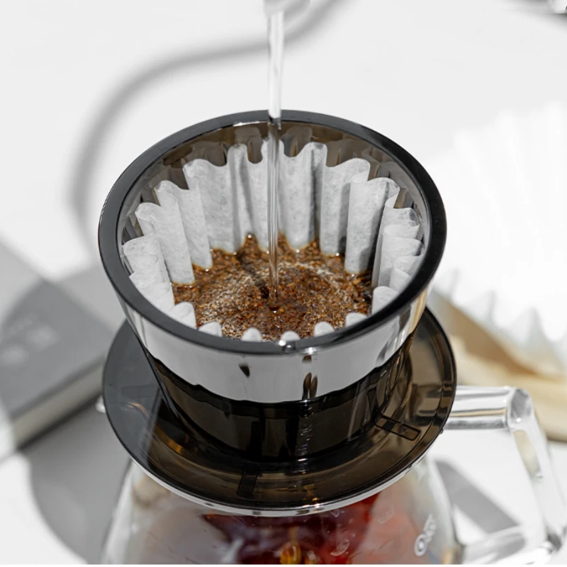 B75 Wave Coffee Dripper คริสตัล Eye Pour Over Coffee Filter PCTG 1-2 ถ้วยกาแฟด้านล่างแบนเพิ่มความสม่ําเสมอ