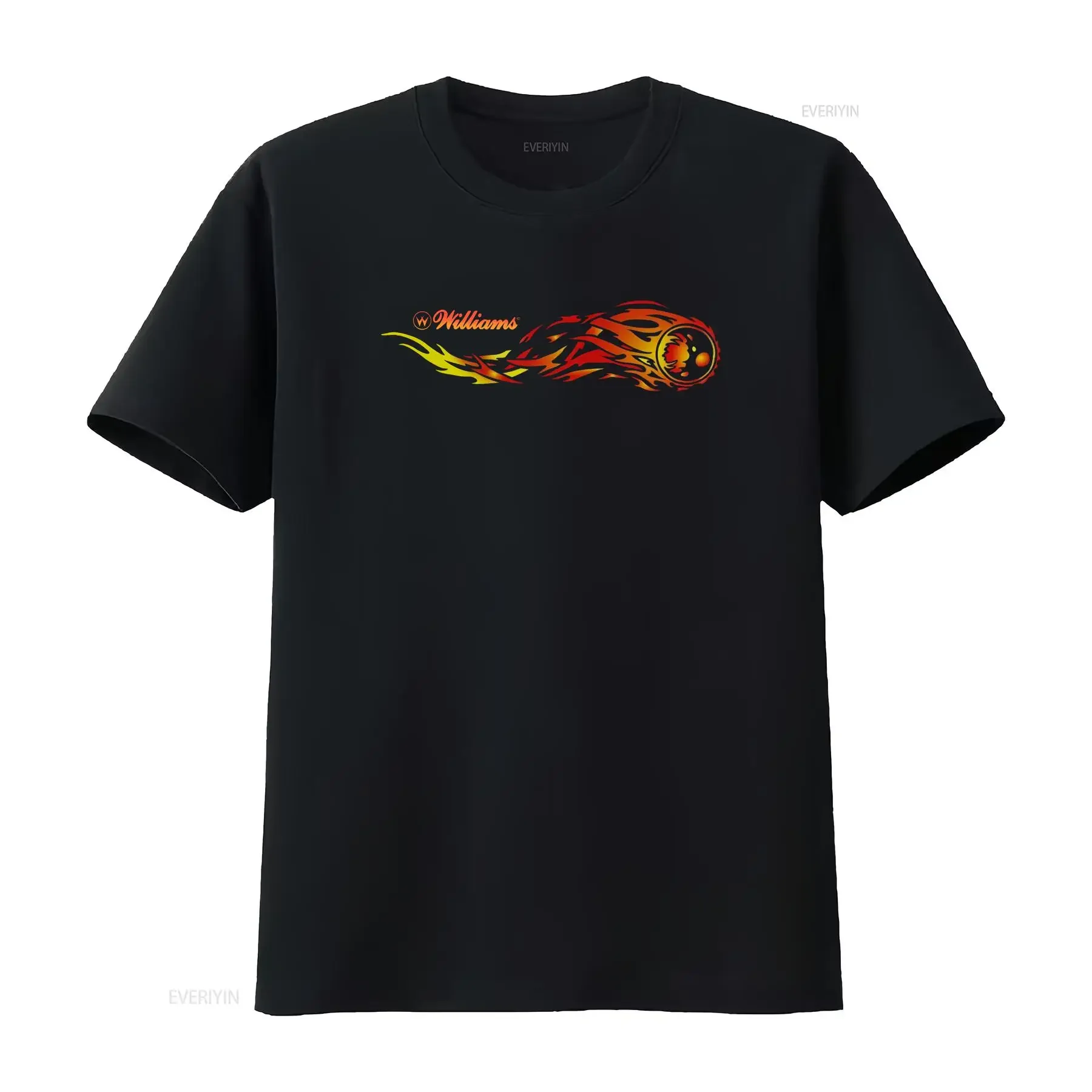 Camiseta estilo vintage Flaming Pinball, retro de los 80, con temática de juegos arcade y de pinball, con diseño de hombre y mujer, con efecto lavado vintage.