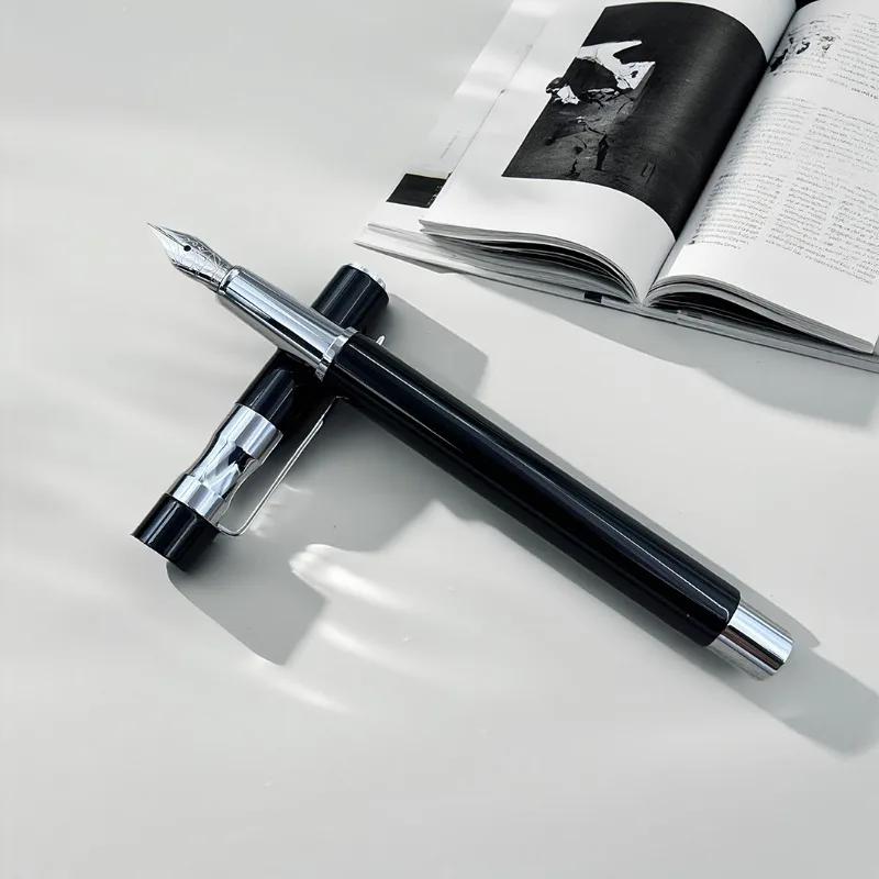 

Bulk Discount PENGCHEN 218 Fountain Pen Piano Black F 0.5 Student Office Business Ink Pen Universal Advanced Writing Stationery