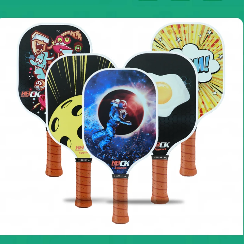 

Comfortable Sweat-wicking Handle Pickleball Racket Carbon Fiber Pickleball Beginner Training Single Rackets