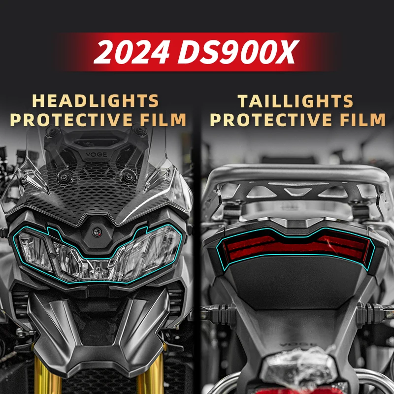 

For VOGE DS900X 900X Motorcycle Lamp Accessories Transparent Protective Film Bike Headlight And Taillight Refit Stickers Decals