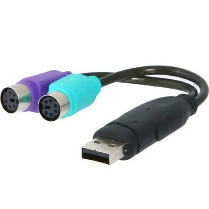 

USB to PS2 cable USB keyboard and mouse turn round mouth lines without delay cable adapter with chip for mouse/keyboard/scanner
