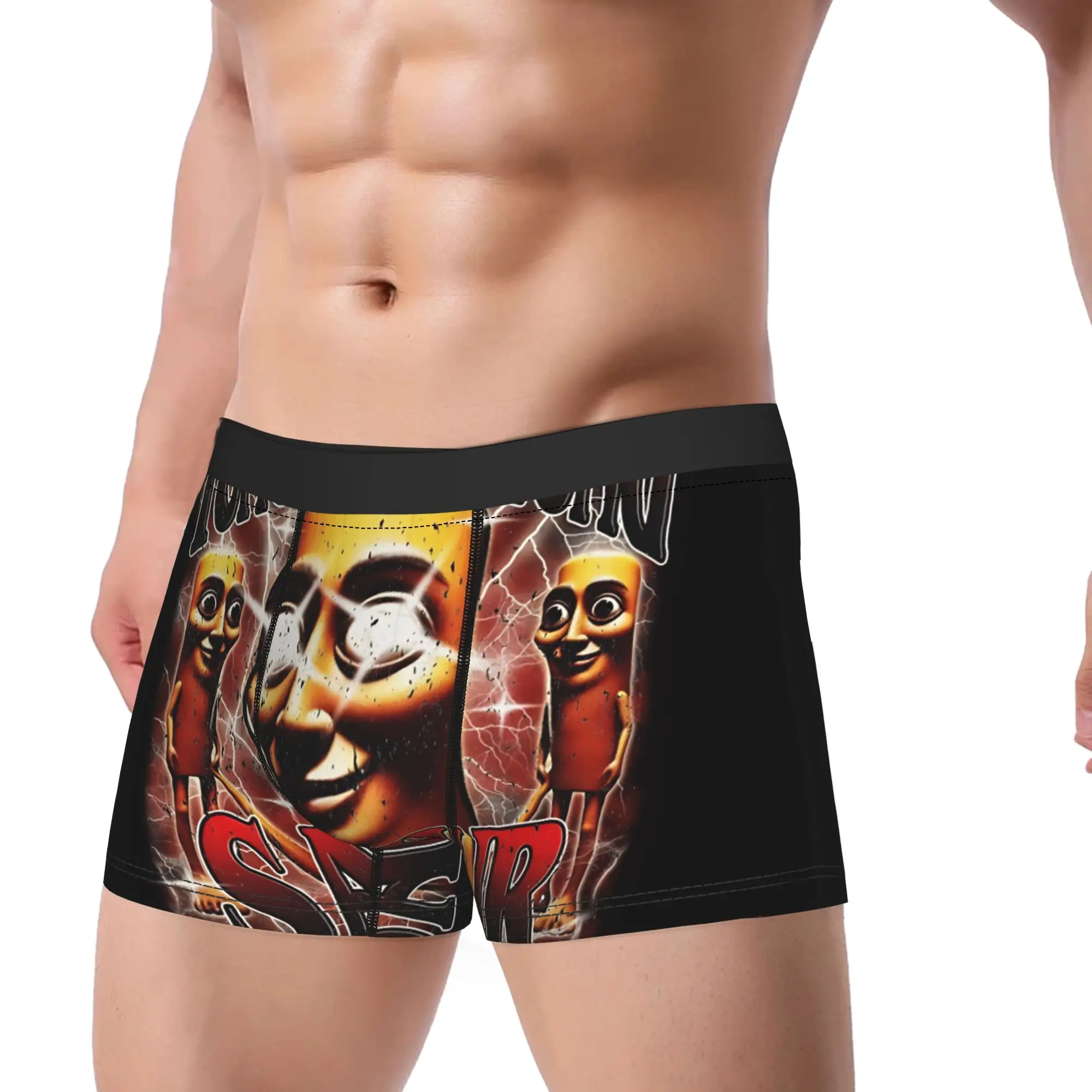 Tung Tung Tung Sahur Funny Meme Underwear  Funny Panties Custom DIY Shorts Briefs For Male Pouch Oversize Trunk