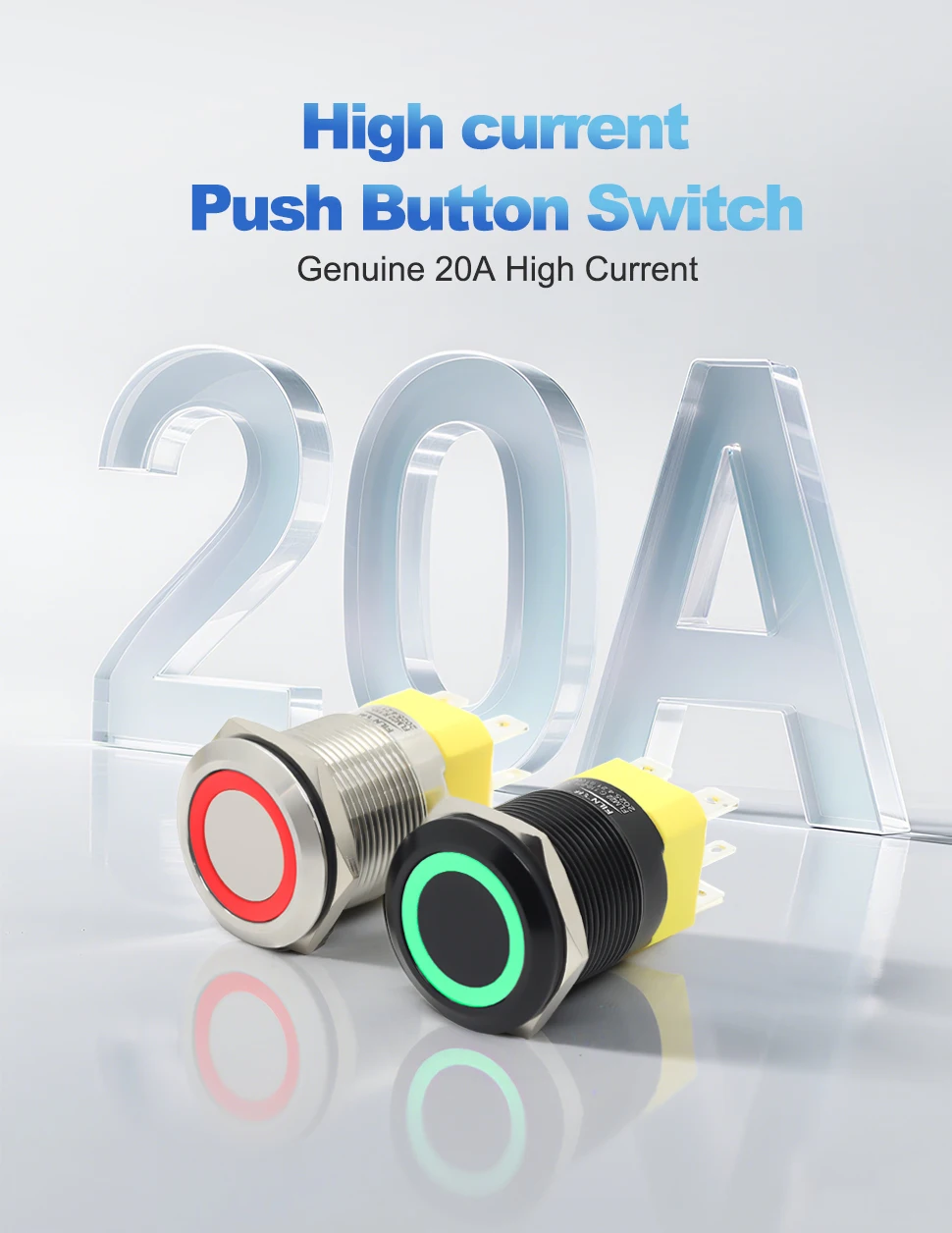 FILN 22mm 20A 금속 푸시 버튼 스위치, 와이 - Threadless Push Pin 리뷰 및 가격