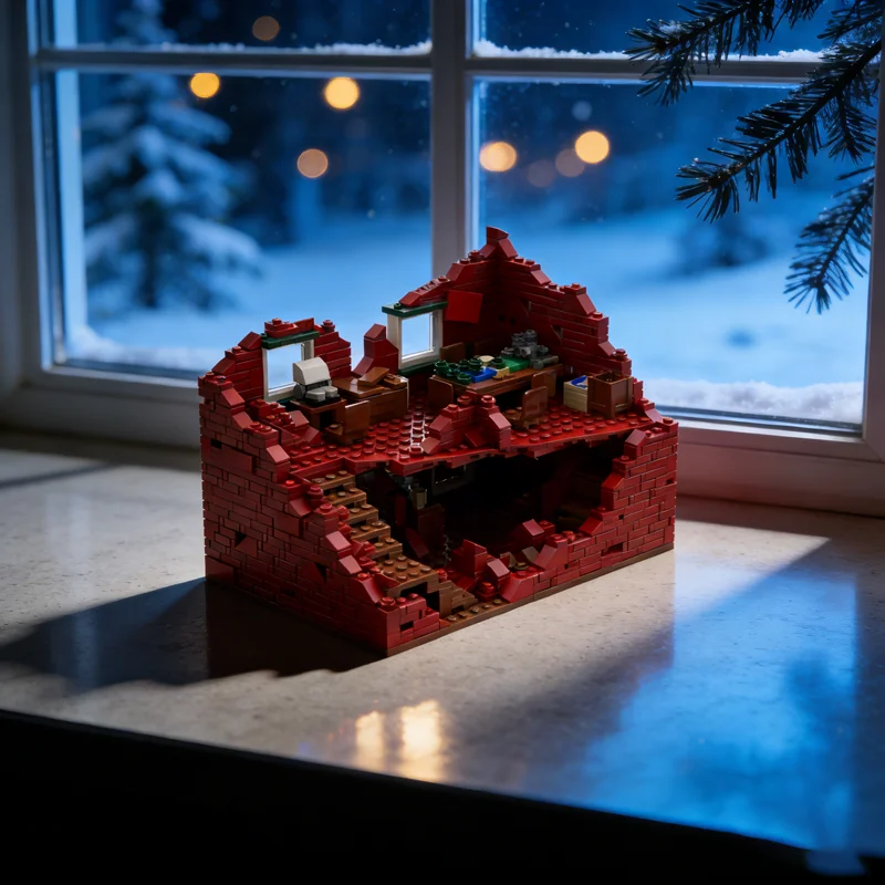 

966pcs MOC Red Building Ruins Creator Model Blocks Architecture Christmas Gifts Assemble Toy DIY Idea Brick Creative Education