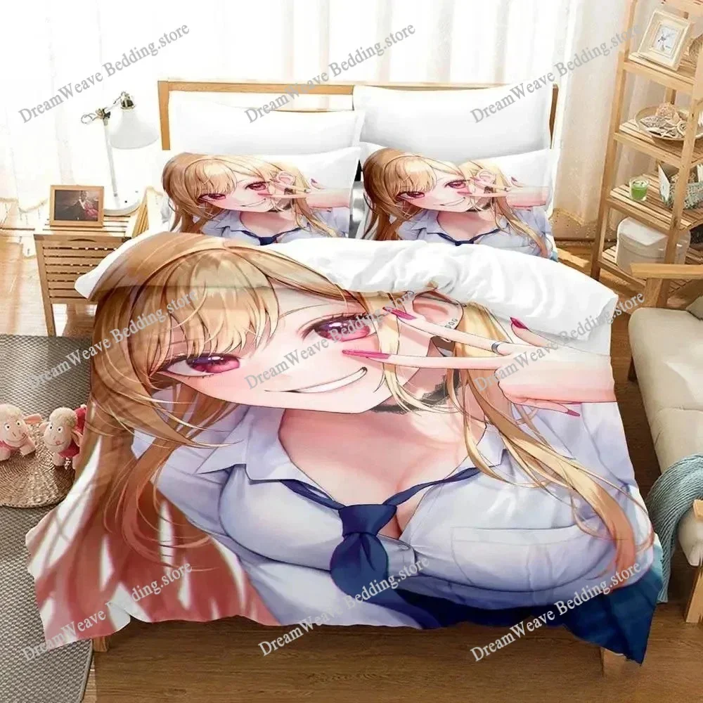 

New Marin Kitagawa Bedding Set Single Twin Full Queen King Size Bed Set Adult Kid Bedroom Duvet Cover Sets 3D Print Anime Bed741
