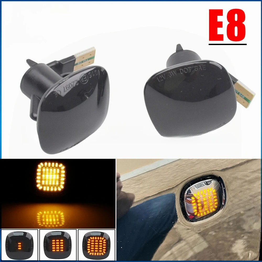 

2pcs Dynamic Sequential LED Side Marker Lights Turn Signal Lamp For Audi A3 A4 A8 Skoda Octavia SEAT