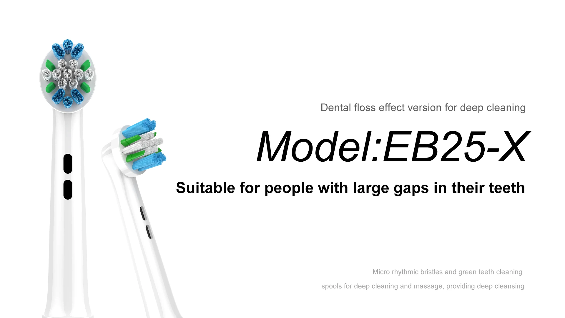 Cabezales de repuesto para cepillo de dientes eléctrico Oral B, cabezales de limpieza de hilo dental, boquillas de cepillo de dientes, 8/12/16/20 piezas, EB25-X