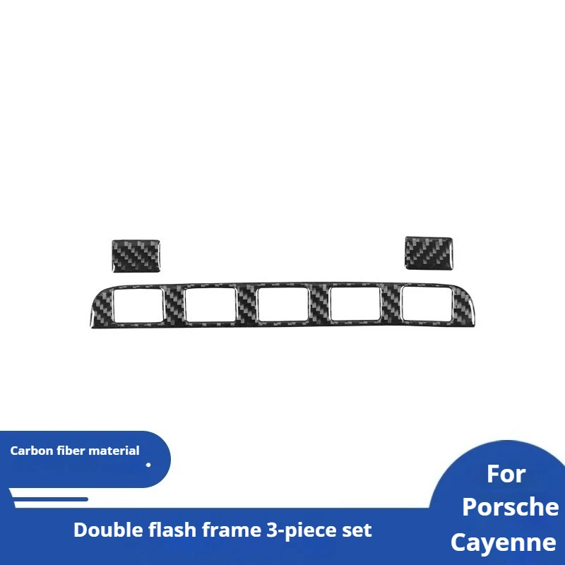 

For 03-10 Porsche Cayenne Cayenne Carbon Fiber Double Flash Frame Decorative Sticker Interior Modification