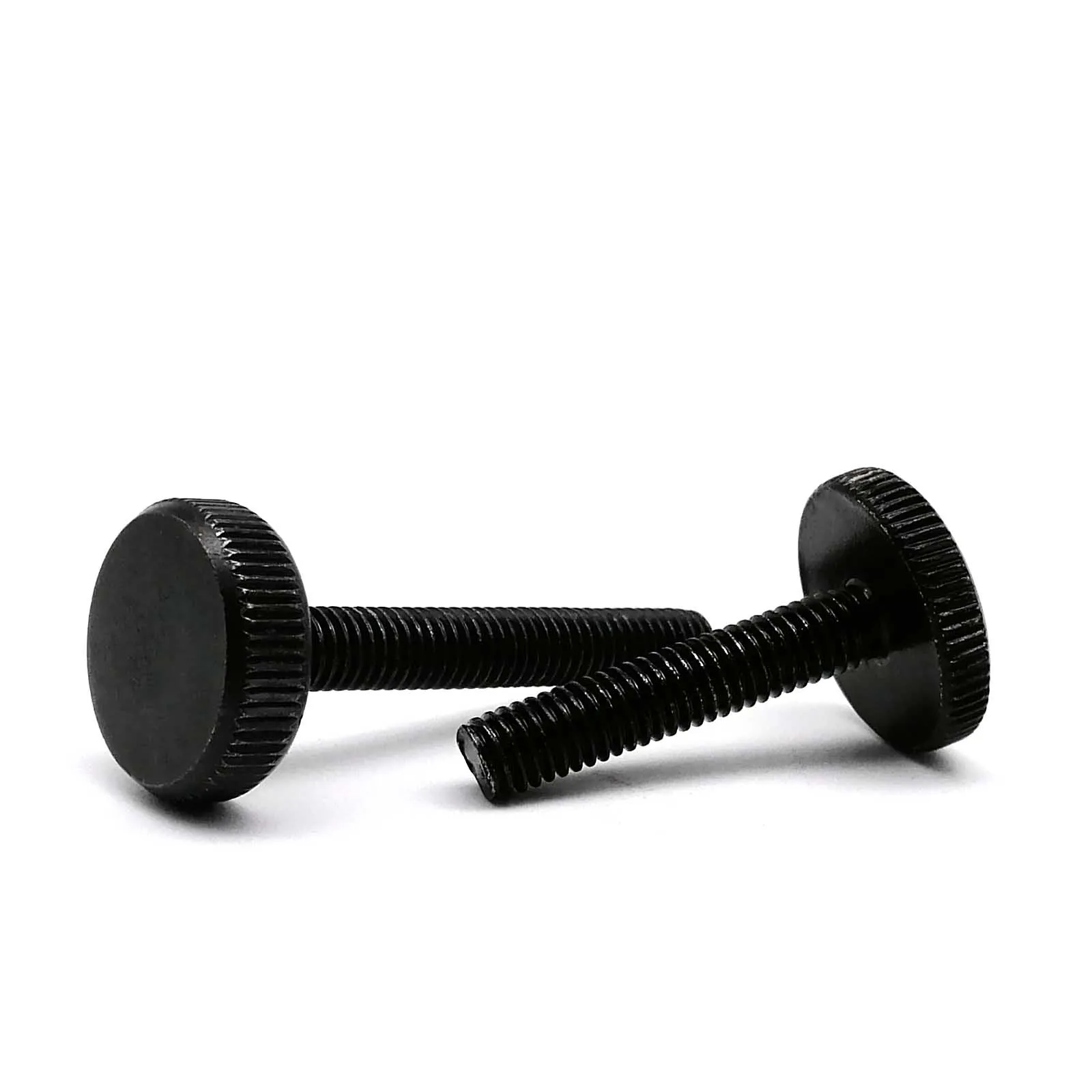 HZYUEGOU M3 M4 M5 M6 M8 M10 Schwarze Rändelschraube mit Flachkopf, Handfestziehende Daumenschraube für Vorhangfassaden, Glasverriegelung, Einstellbare Daumenschraube DIN653 – Detail 4