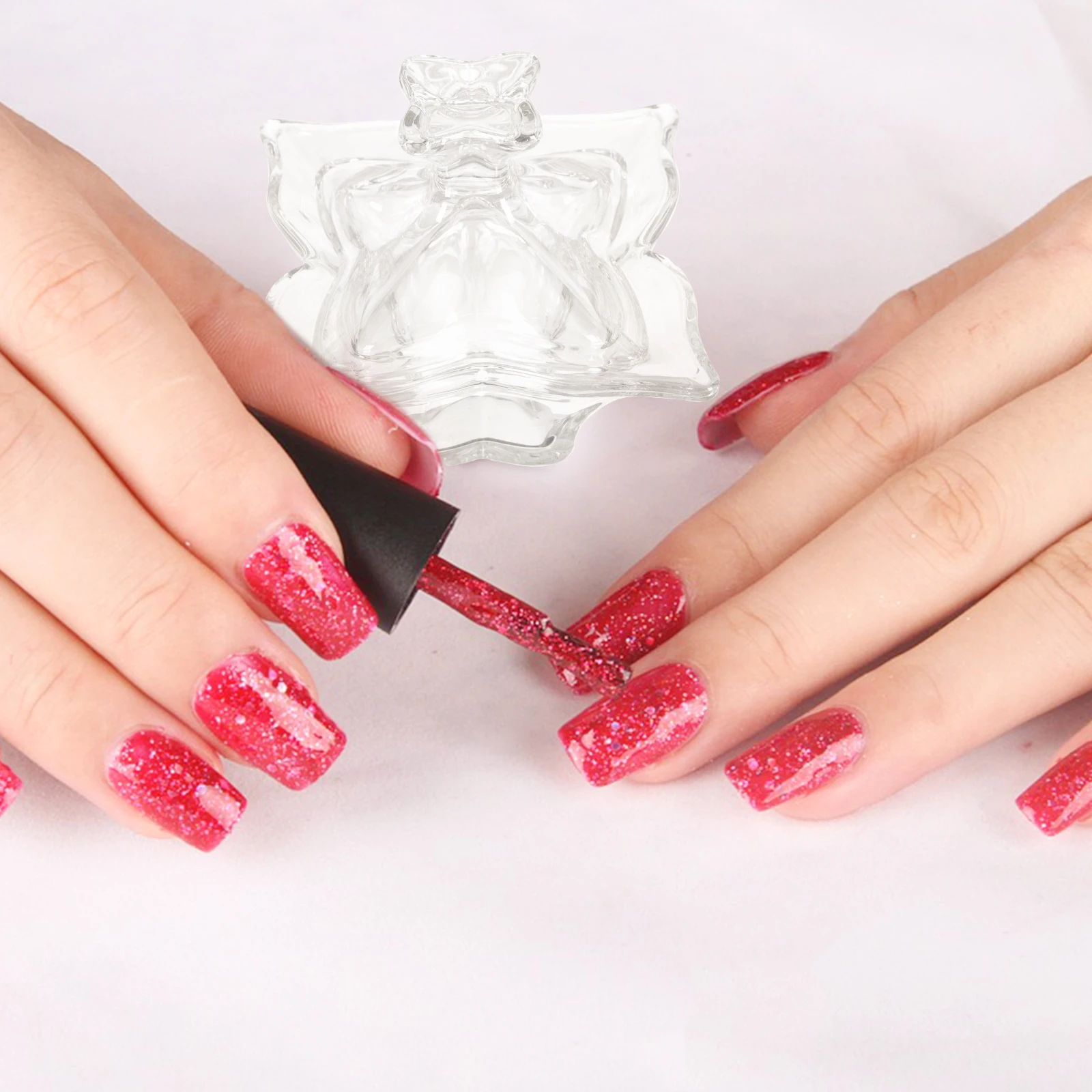 

1Pcs Crystal Cup Practical Nail Art Liquid Mixing Container Thick Bottom Stable Stand No Overflow Nail Art Cup