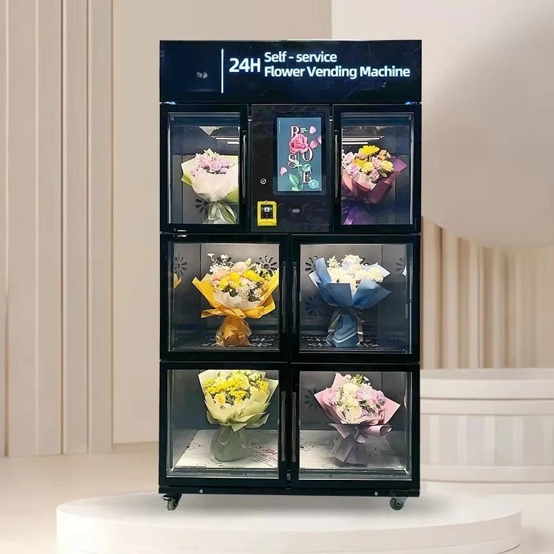 FOODLINE Customized Smart Locker Flower Vending Machine Refrigerated 24H Unattended for Flower Distribution