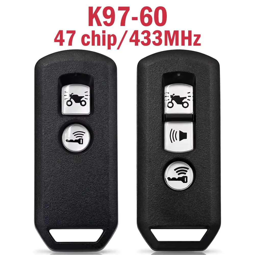 

10 pcs K97-60 Motor Smart Remote Control Motorcycle 2/3B Key Fob 47 Chip 433MHz Motor Smart Key Motorbike Key For Honda