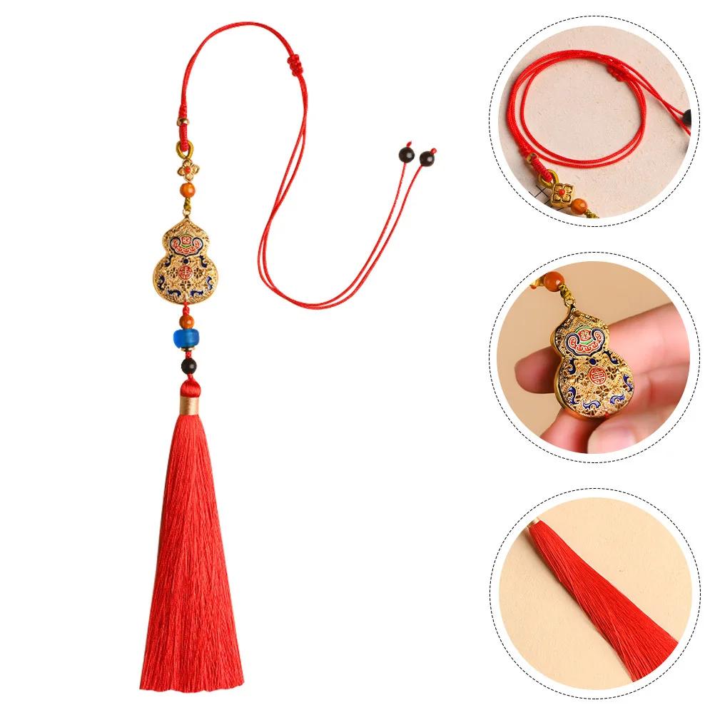 

Car Rearview Mirror Protective Gourd Pendant Hanging Ornament Delicate Gourd Decor Car Decorative Pendant Hanging Ornament