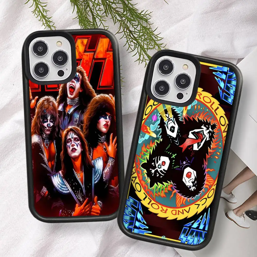 Band K-Kiss Phone Case For iPhone 17 16 Pro Max Air 13 12 Mini 14 15 Plus 11 PC+TPU Back Cover