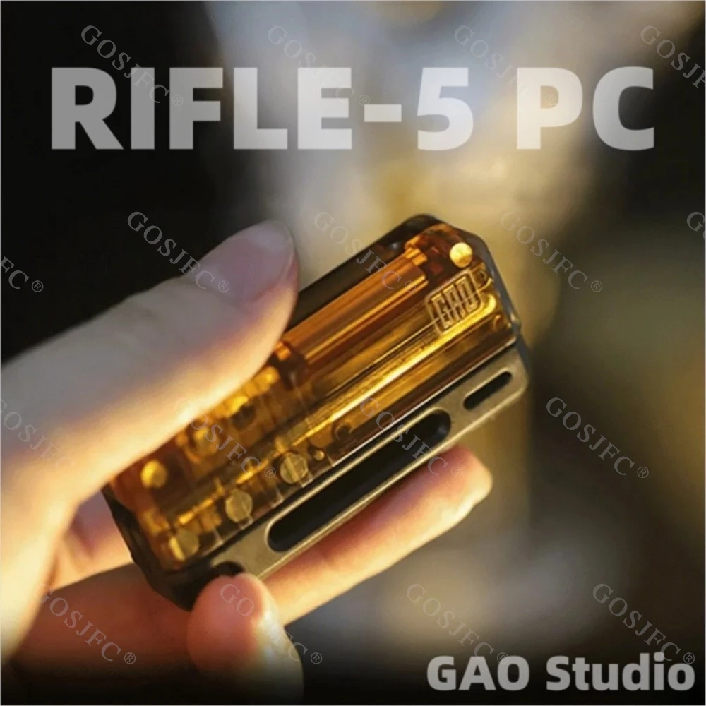 GAO Studio RlFLE-5 PC Stainless Steel Magnetic Mechanical Push Slider EDC Decompression Toys Office Desk Accessories