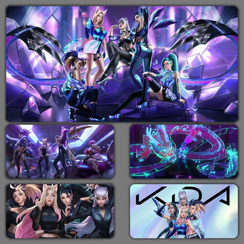 KDA Akali Ahri Kpop Mousepad Large Gaming Compute Gamer PC Keyboard Mouse Mat